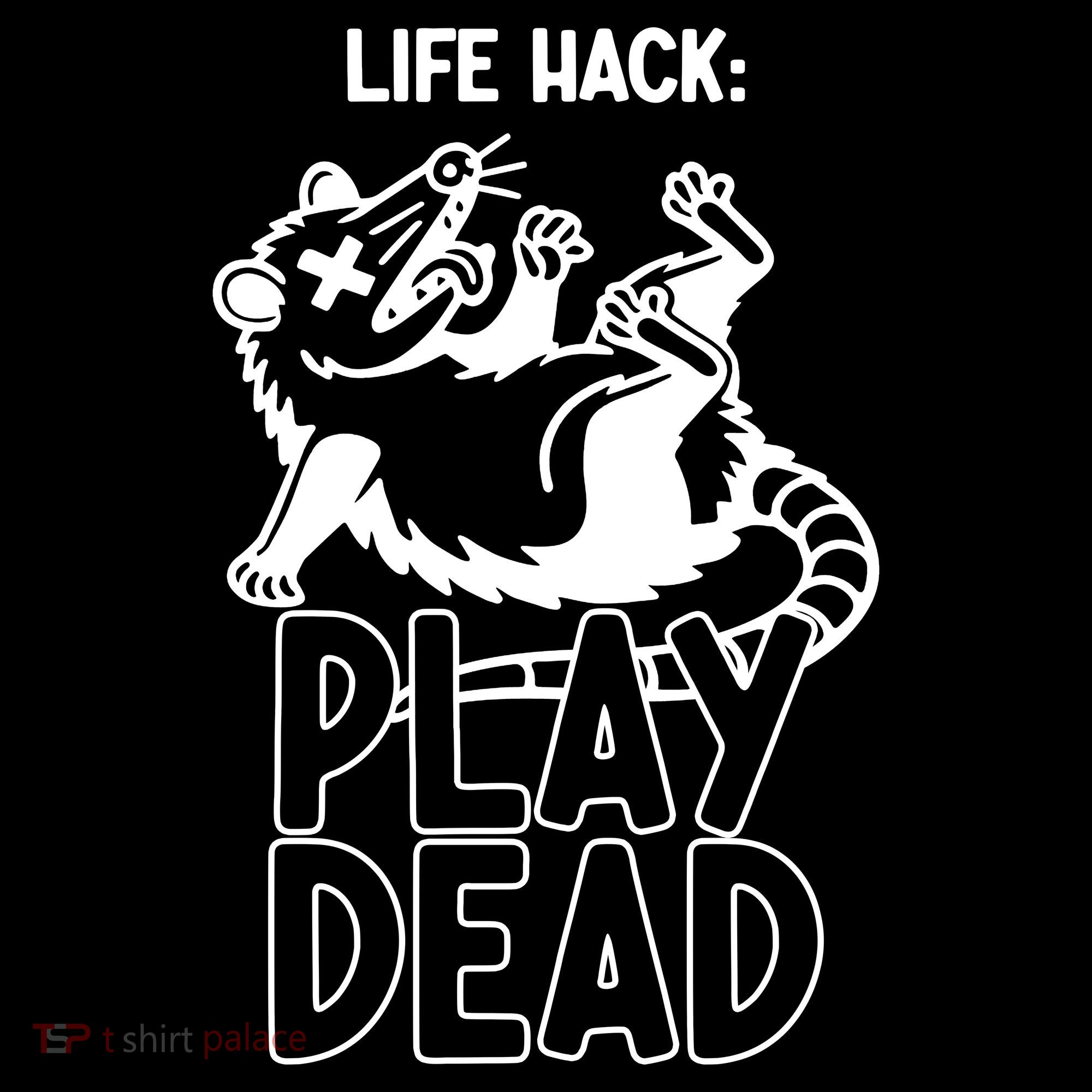 Life Hack Play Dead Funny Opossum Meme Ornament