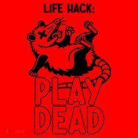 Life Hack Play Dead Funny Opossum Meme Santa Hat thumb 1