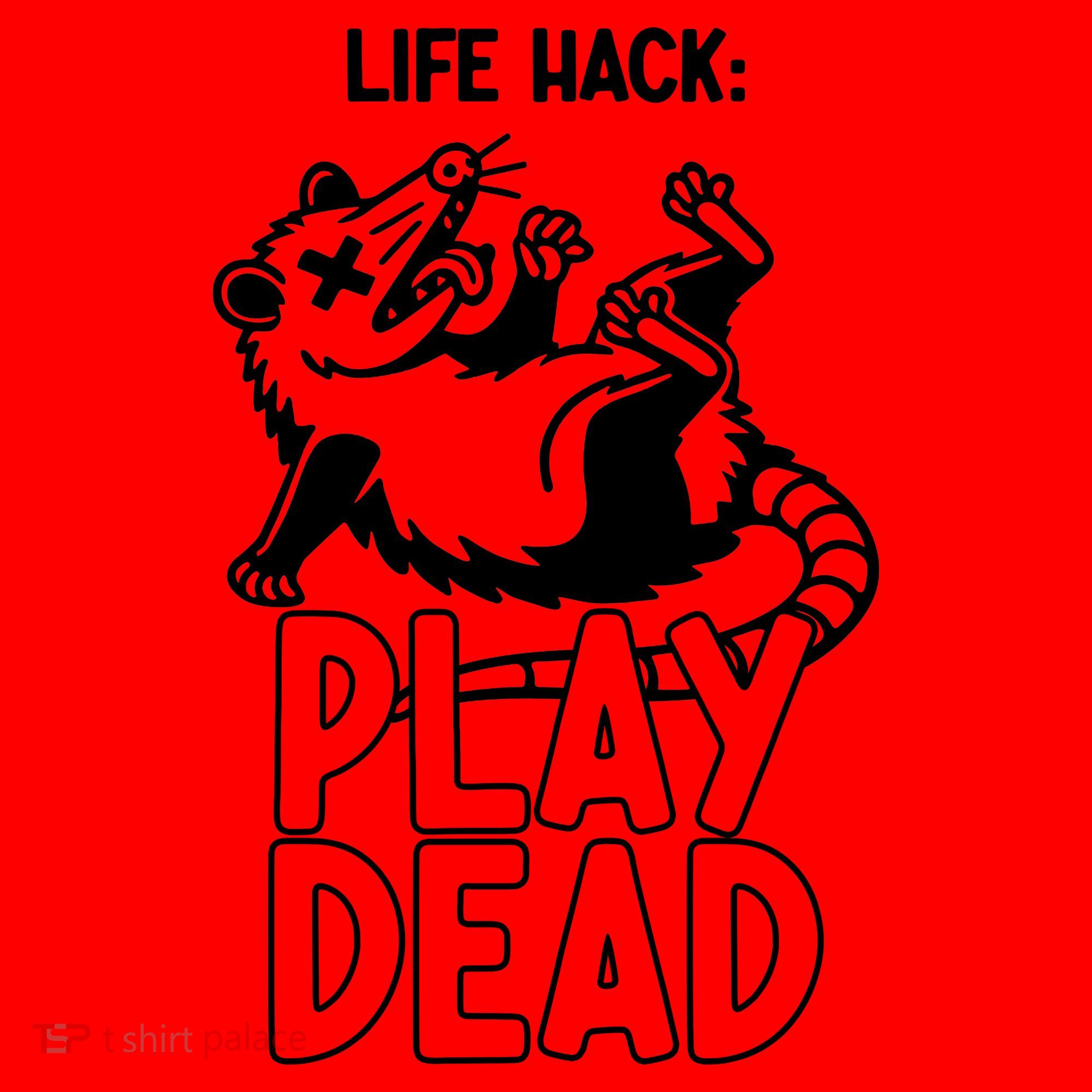 Life Hack Play Dead Funny Opossum Meme Santa Hat