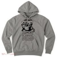 Life Hack Play Dead Funny Opossum Meme Hoodie thumb 0