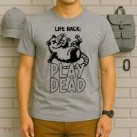 Life Hack Play Dead Funny Opossum Meme T-Shirt thumb 6