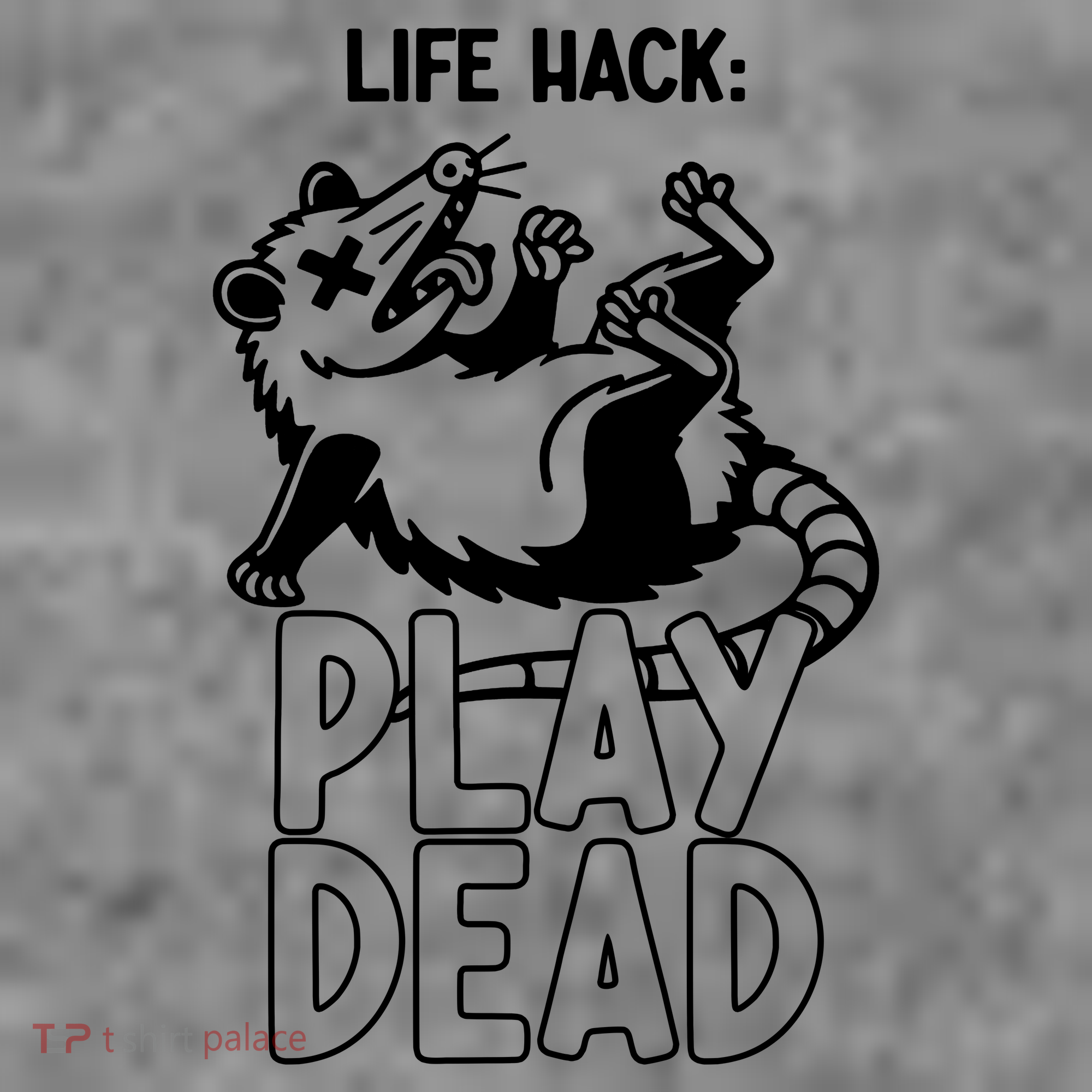 Life Hack Play Dead Funny Opossum Meme Baby Bodysuit
