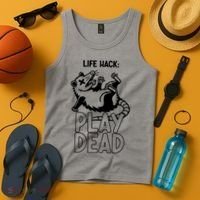 Life Hack Play Dead Funny Opossum Meme Tank Top thumb 4