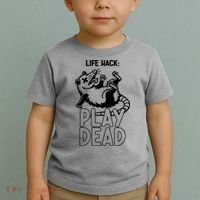 Life Hack Play Dead Funny Opossum Meme Toddler T-Shirt thumb 2