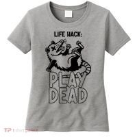 Life Hack Play Dead Funny Opossum Meme Women's T-Shirt thumb 0
