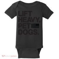 Lift Heavy Pet Dogs Baby Bodysuit thumb 0