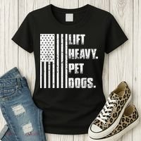 Lift Heavy Pet Dogs Funny Gift Weightlifting Gift Women's T-Shirt thumb 3