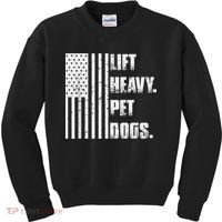 Lift Heavy Pet Dogs Funny Gift Weightlifting Gift Kids Sweatshirt thumb 0