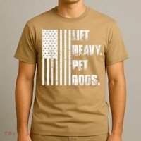 Lift Heavy Pet Dogs Funny Gift Weightlifting Gift T-Shirt thumb 3