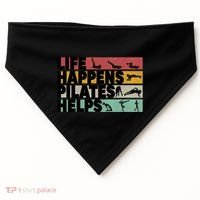 Life Happens Pilates Helps For Pilates Lover Gift USA-Made Doggie Bandana thumb 0