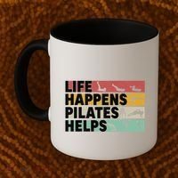 Life Happens Pilates Helps For Pilates Lover Gift Coffee Mug thumb 2