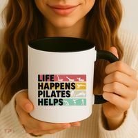 Life Happens Pilates Helps For Pilates Lover Gift Coffee Mug thumb 3