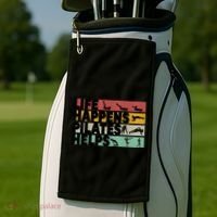 Life Happens Pilates Helps For Pilates Lover Gift Golf Towel thumb 2