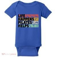 Life Happens Pilates Helps For Pilates Lover Gift Baby Bodysuit thumb 0