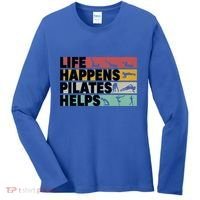 Life Happens Pilates Helps For Pilates Lover Gift Women's Long Sleeve Shirt thumb 0