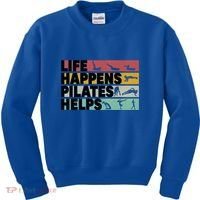 Life Happens Pilates Helps For Pilates Lover Gift Kids Sweatshirt thumb 0