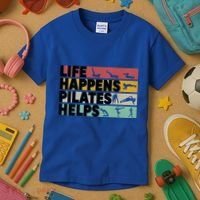 Life Happens Pilates Helps For Pilates Lover Gift Kids T-Shirt thumb 3