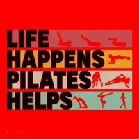 Life Happens Pilates Helps For Pilates Lover Gift Santa Hat thumb 1