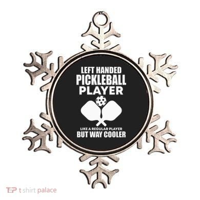 Left Handed Pickleball Player Ornament