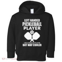 Left Handed Pickleball Player Toddler Hoodie thumb 0