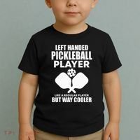 Left Handed Pickleball Player Toddler T-Shirt thumb 2