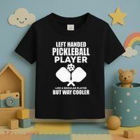 Left Handed Pickleball Player Toddler T-Shirt thumb 3