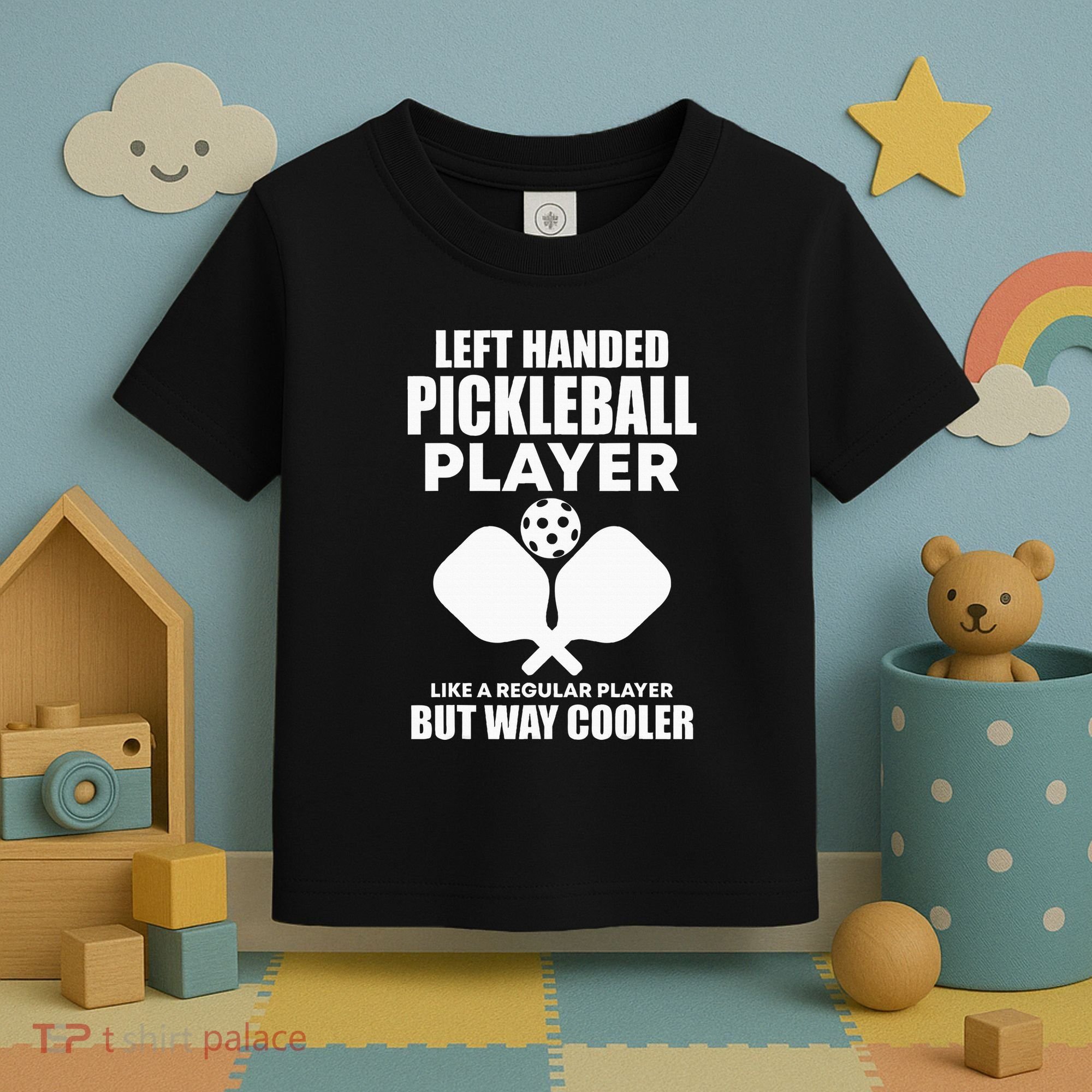 Left Handed Pickleball Player Toddler T-Shirt