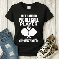 Left Handed Pickleball Player Women's T-Shirt thumb 3