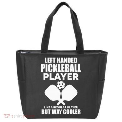 Left Handed Pickleball Player Tote Bag