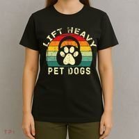 Lift Heavy Pet Dogs Gym Fitness Workout Weightlifting T-Shirt thumb 4