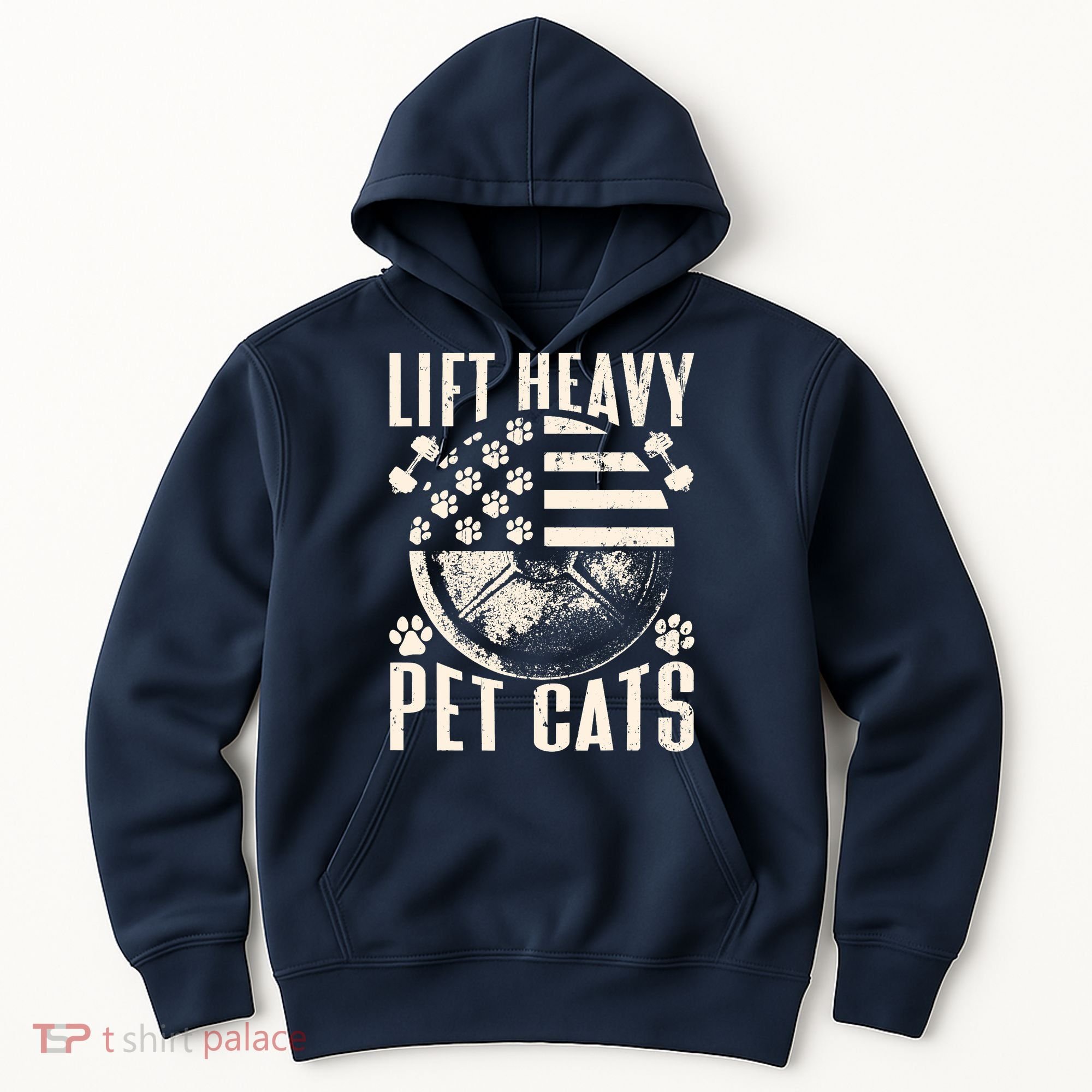 Lift Heavy Pet Cats Weightlifting Cat Weight Lifting Hoodie