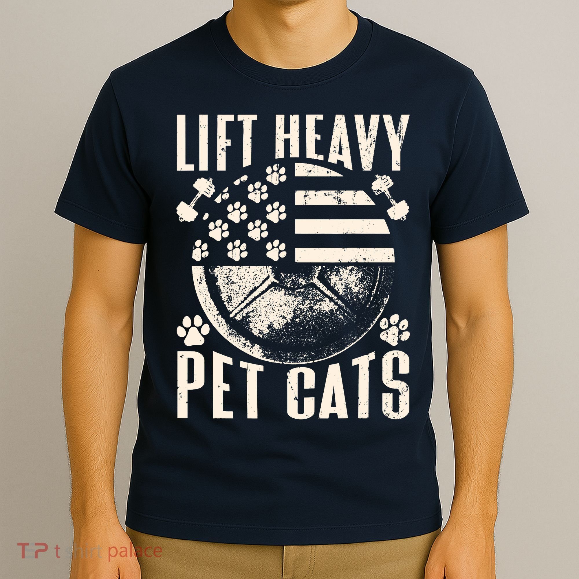 Lift Heavy Pet Cats Weightlifting Cat Weight Lifting T-Shirt