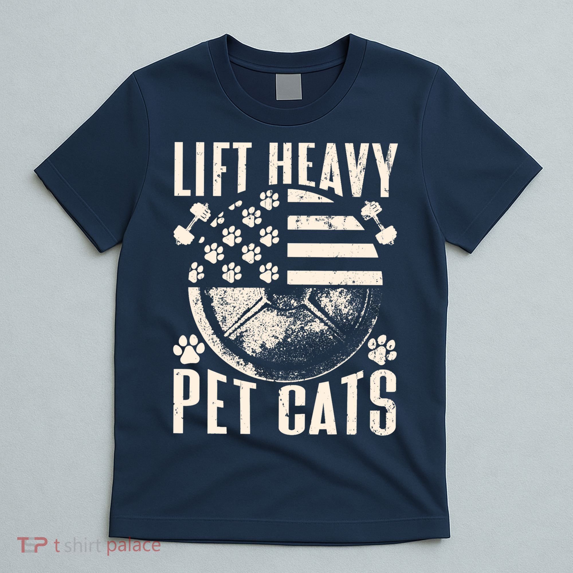 Lift Heavy Pet Cats Weightlifting Cat Weight Lifting T-Shirt
