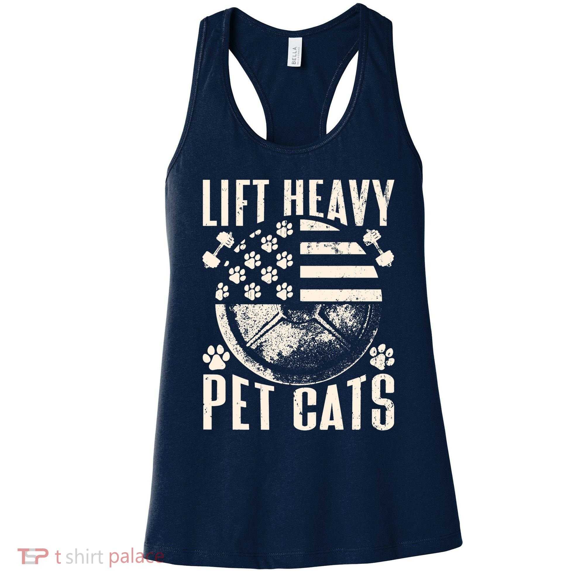 Lift Heavy Pet Cats Weightlifting Cat Weight Lifting Women's Tank Top