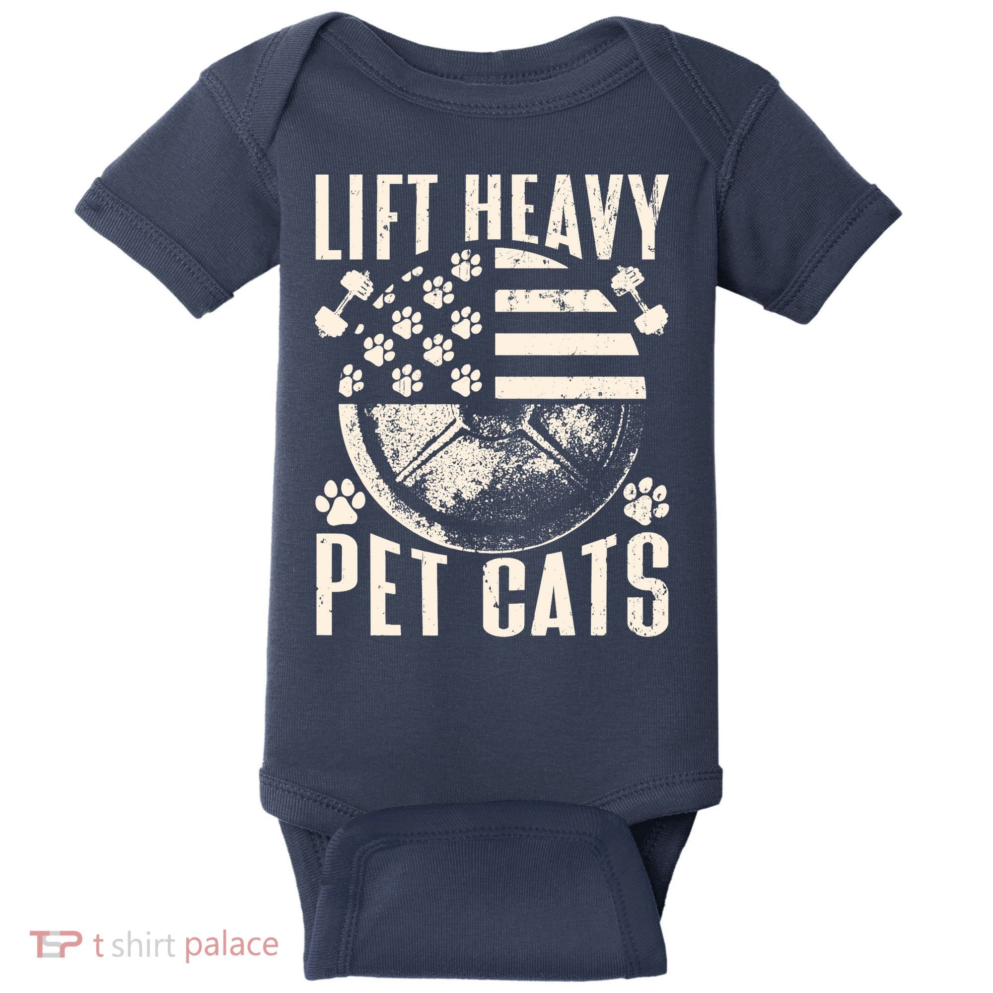 Lift Heavy Pet Cats Weightlifting Cat Weight Lifting Baby Bodysuit