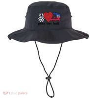 Love Haiti Proud Haitian Flag Haitian Roots Funny Gift Bucket Hat thumb 0