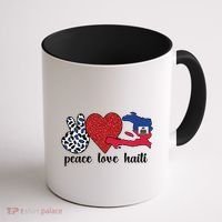 Love Haiti Proud Haitian Flag Haitian Roots Funny Gift Coffee Mug thumb 1