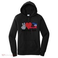 Love Haiti Proud Haitian Flag Haitian Roots Funny Gift Women's Hoodie thumb 0