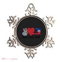 Love Haiti Proud Haitian Flag Haitian Roots Funny Gift Ornament thumb 0