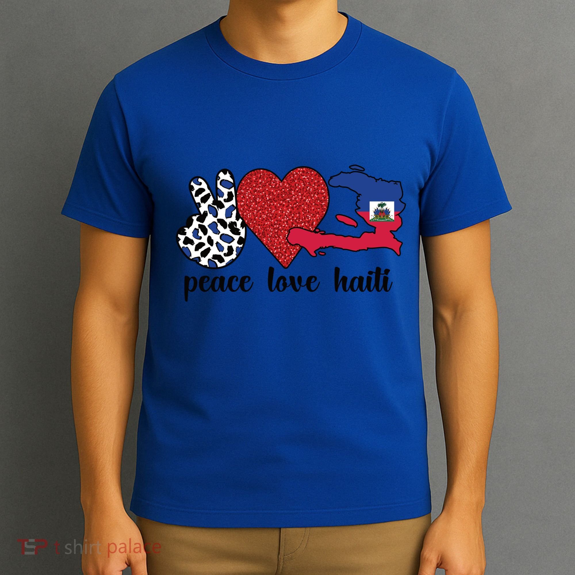 Love Haiti Proud Haitian Flag Haitian Roots Funny Gift T-Shirt