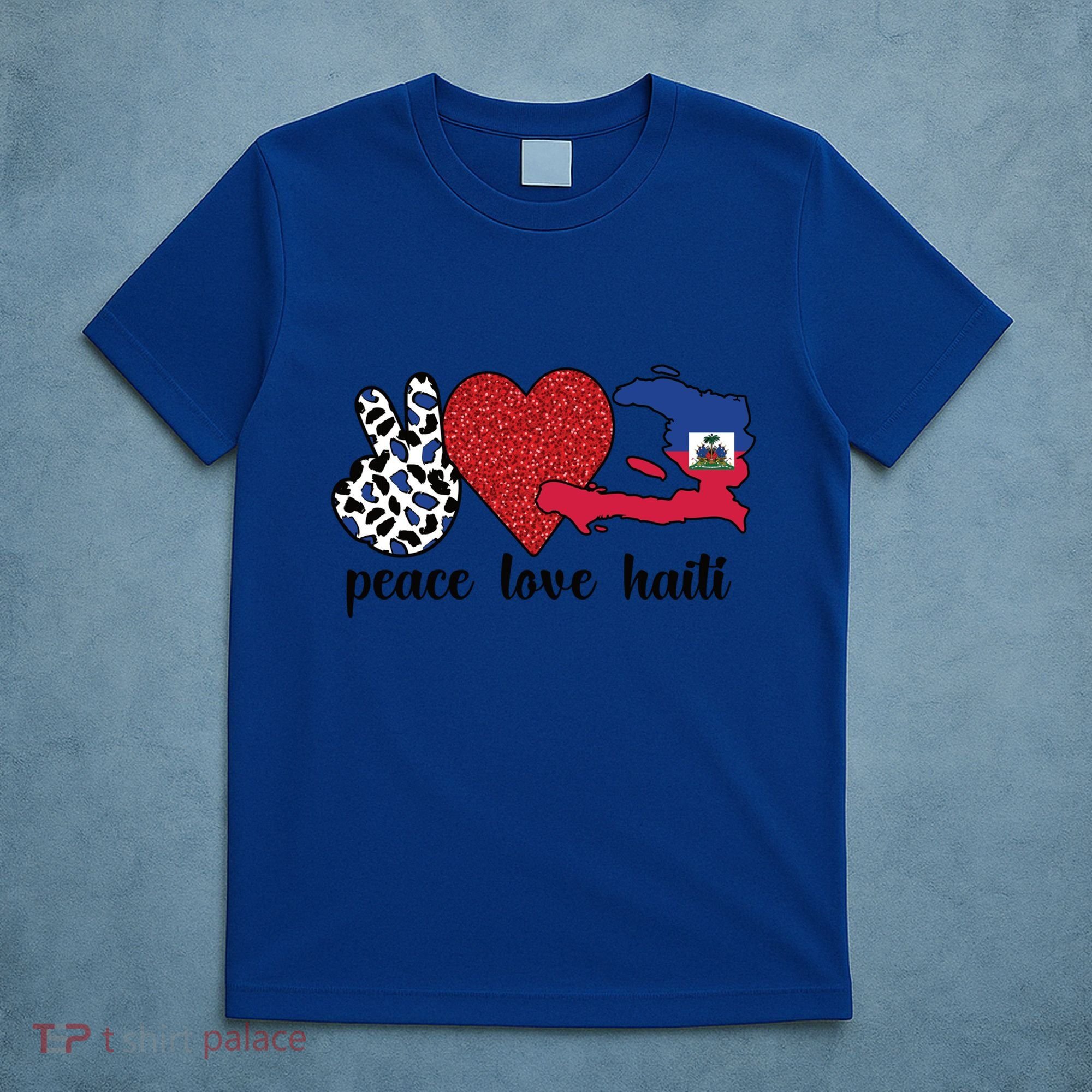 Love Haiti Proud Haitian Flag Haitian Roots Funny Gift T-Shirt