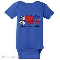 Love Haiti Proud Haitian Flag Haitian Roots Funny Gift Baby Bodysuit thumb 0
