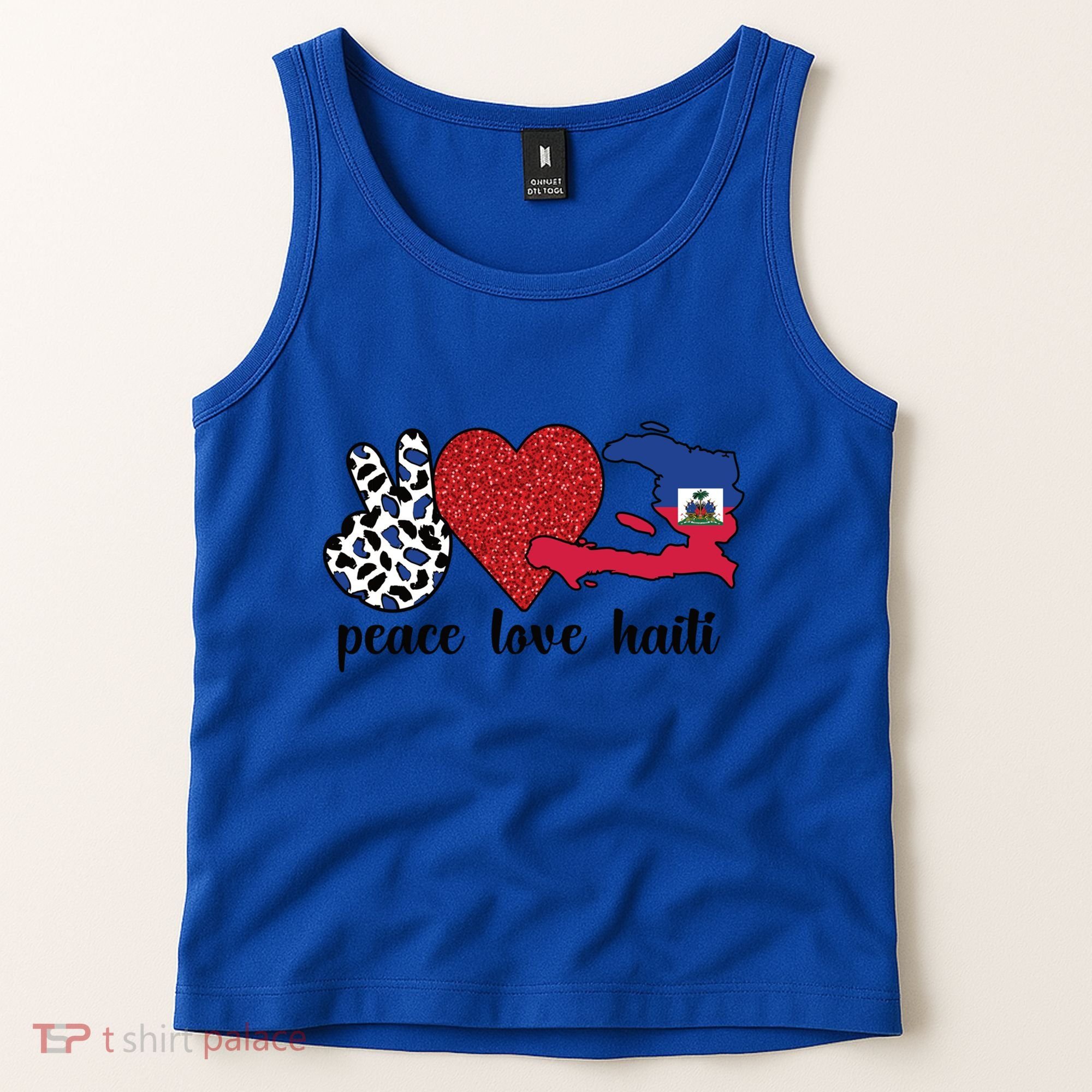 Love Haiti Proud Haitian Flag Haitian Roots Funny Gift Tank Top