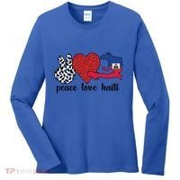 Love Haiti Proud Haitian Flag Haitian Roots Funny Gift Women's Long Sleeve Shirt thumb 0