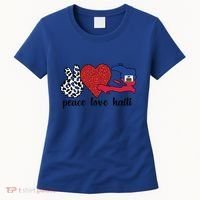 Love Haiti Proud Haitian Flag Haitian Roots Funny Gift Women's T-Shirt thumb 0