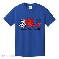 Love Haiti Proud Haitian Flag Haitian Roots Funny Gift Kids T-Shirt thumb 0