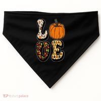 Love Halloween Pumpkin Cute USA-Made Doggie Bandana thumb 0
