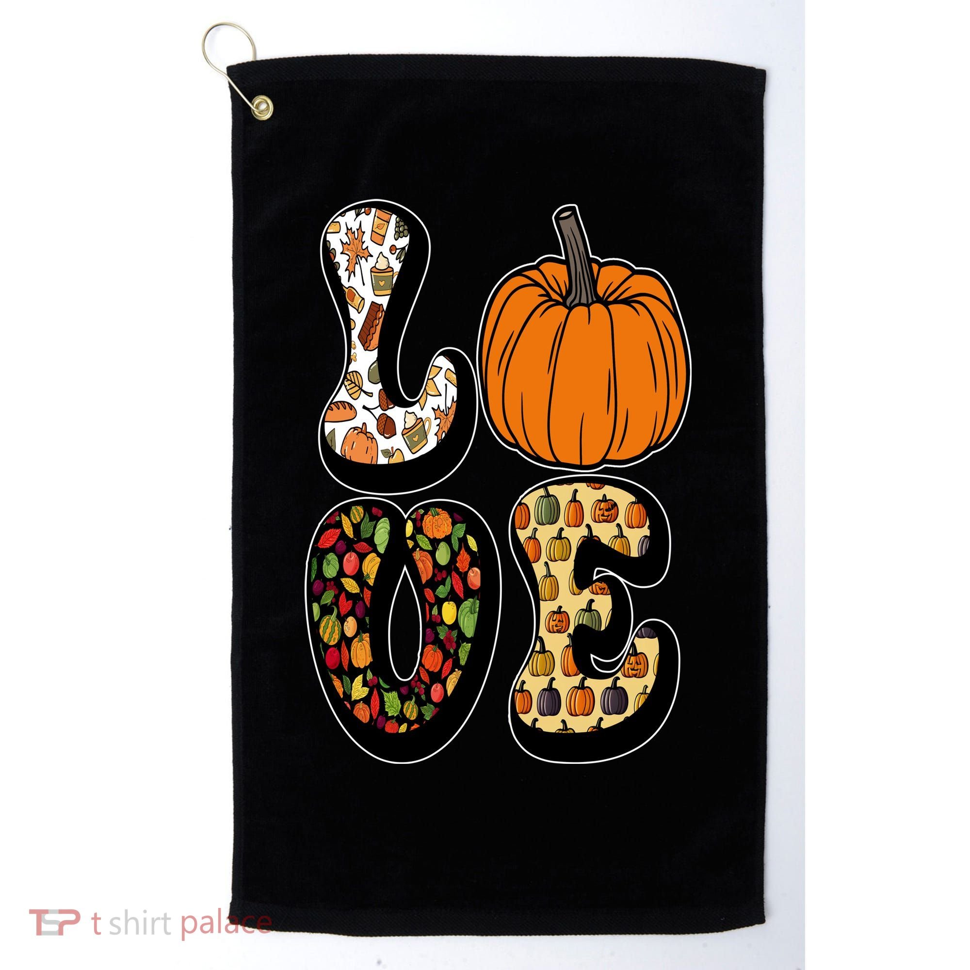Love Halloween Pumpkin Cute Golf Towel