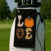 Love Halloween Pumpkin Cute Golf Towel thumb 2