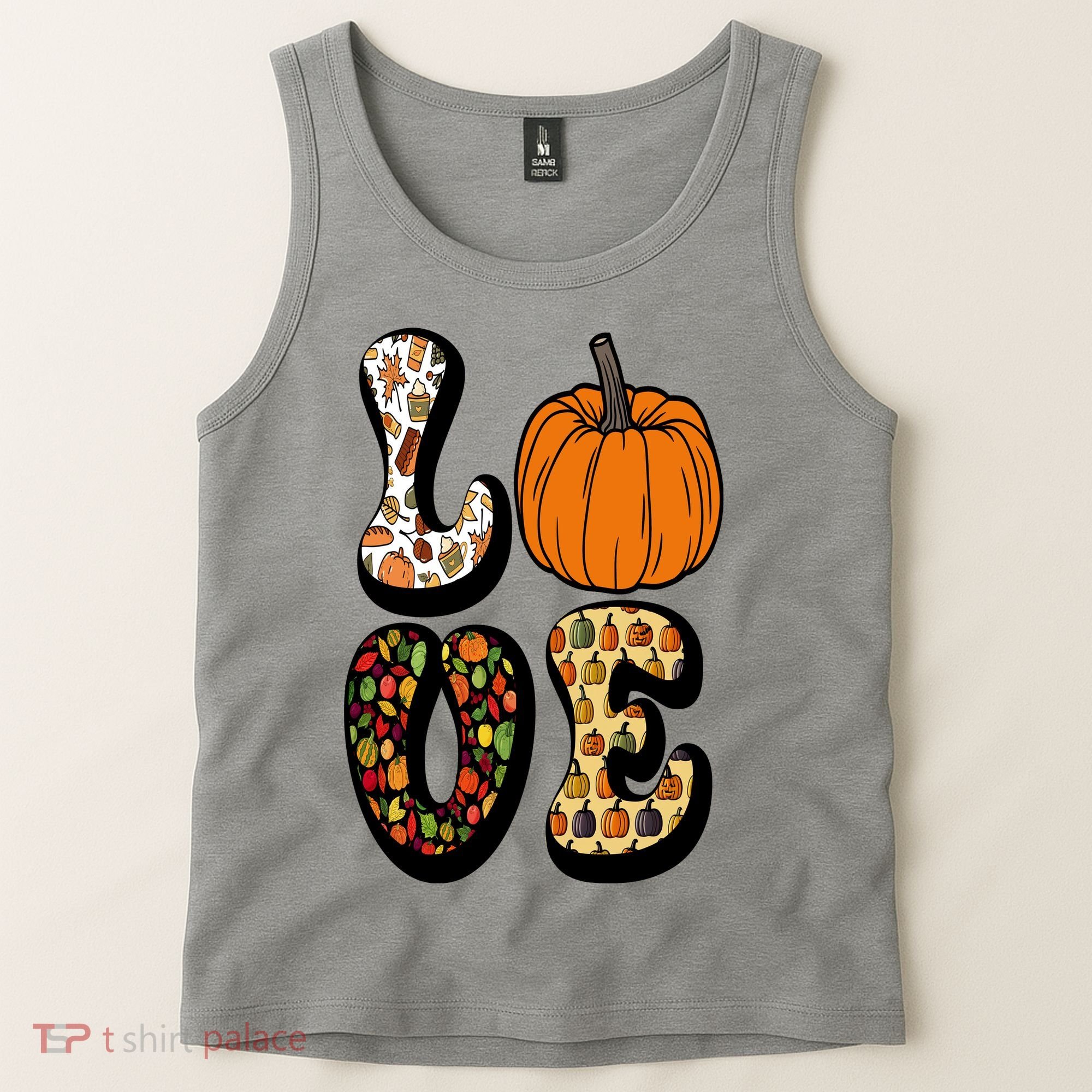 Love Halloween Pumpkin Cute Tank Top
